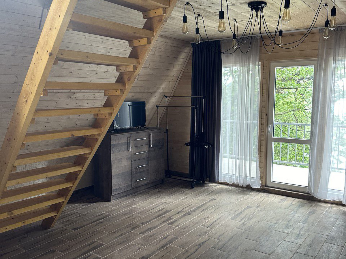 А-фрейм шале с видом на море