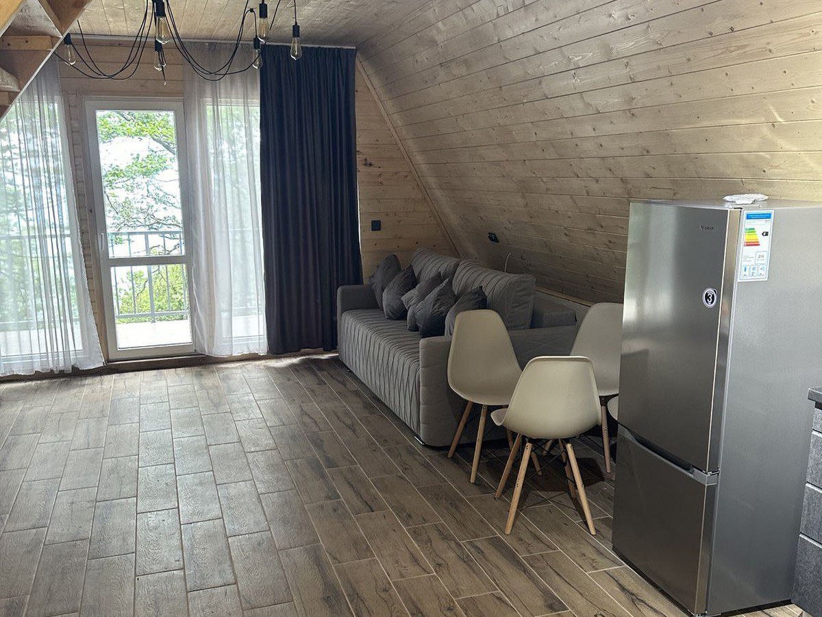 А-фрейм шале с видом на море